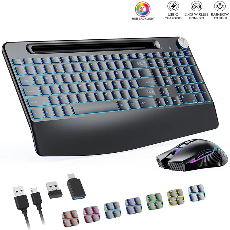 Gaming Keyboard Types - Combinazione tastiera e mouse wireless 2.4G