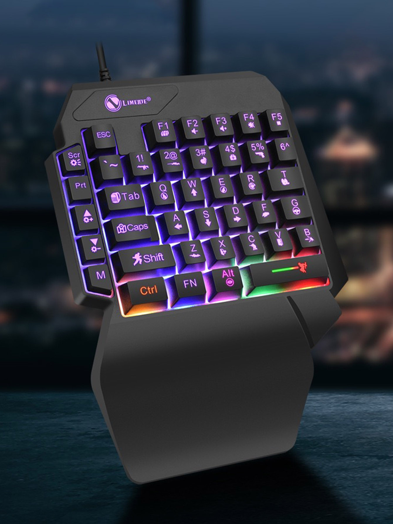 Gaming Keyboard 1 Hand - Tastiera meccanica cablata per giochi di