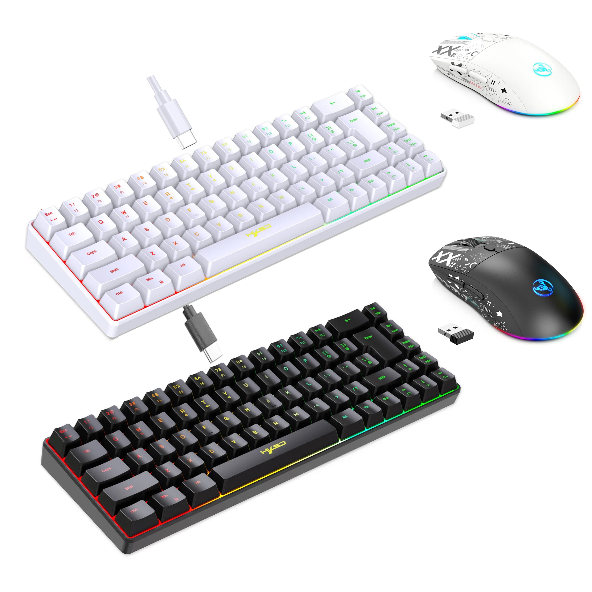 Gaming Keyboard Mini - Kit Tastiera e Mouse con Retroilluminazione