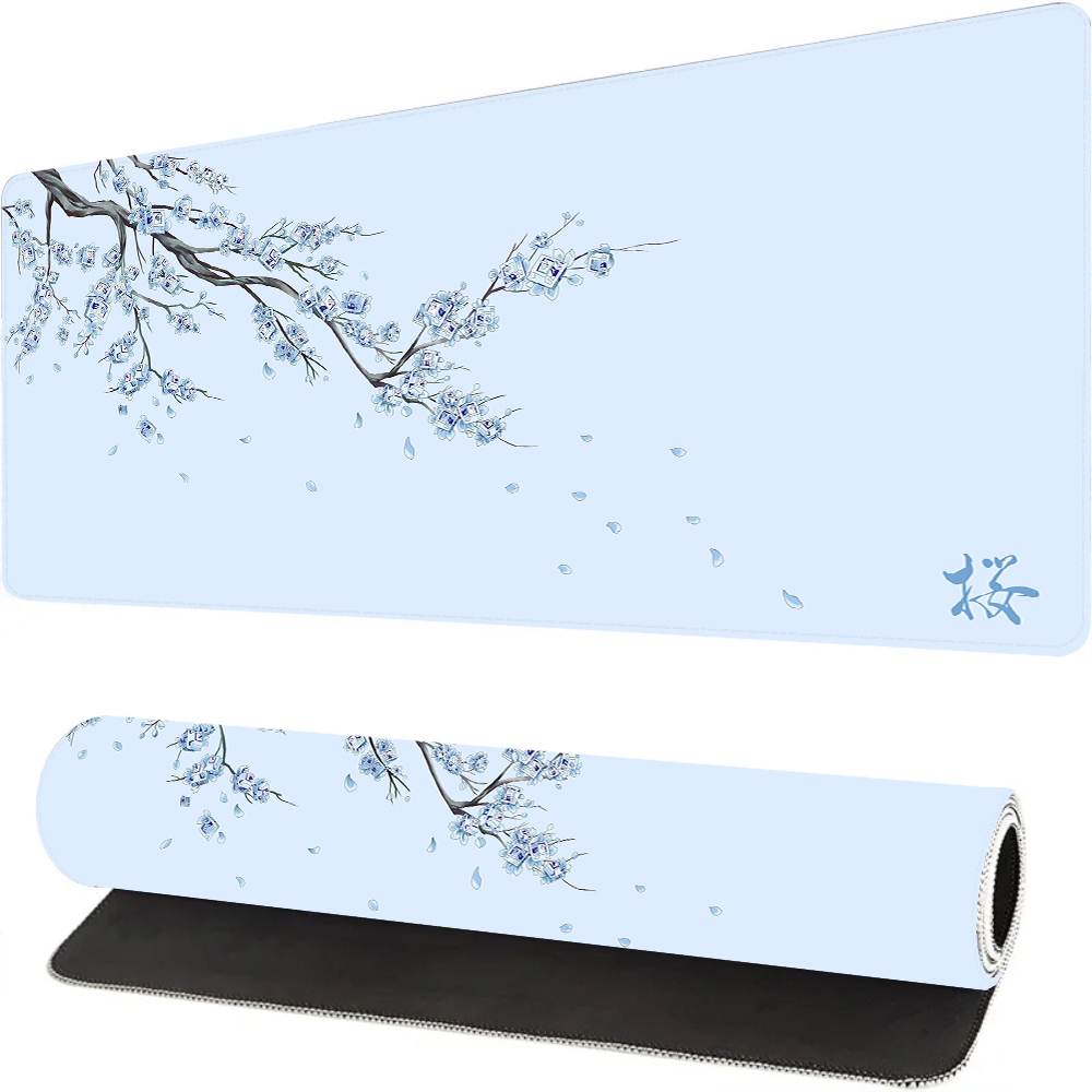 Gaming Keyboard Blue - Giappone Blu Sakura Gaming Mouse Pad