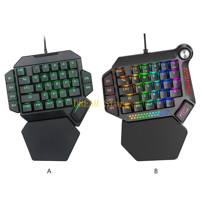 Gaming Keyboard 1 Hand - Retroilluminazione luminosa RGB a mano per