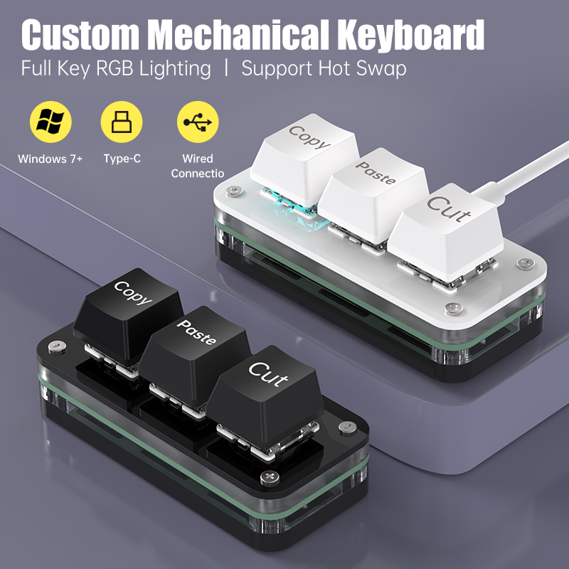Gaming Keyboard Mini - Mini Tastiera Programmabile a 3 Tasti