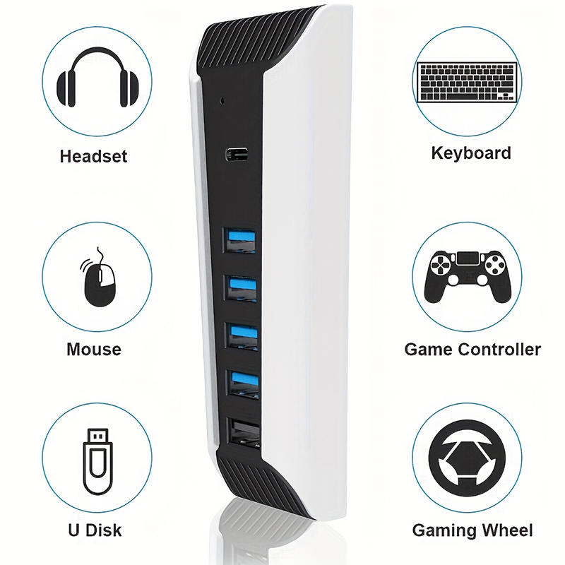Hub USB 5 in 1 per Console PS5 - Gaming Keyboard Splitter recensione e prezzo