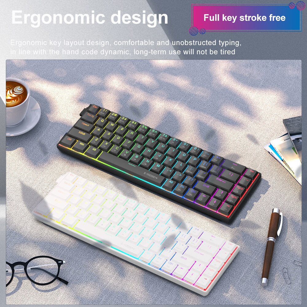 E-YOOSO A68 RGB Mini Slim USB  - Gaming Keyboard Mobile recensione e prezzo