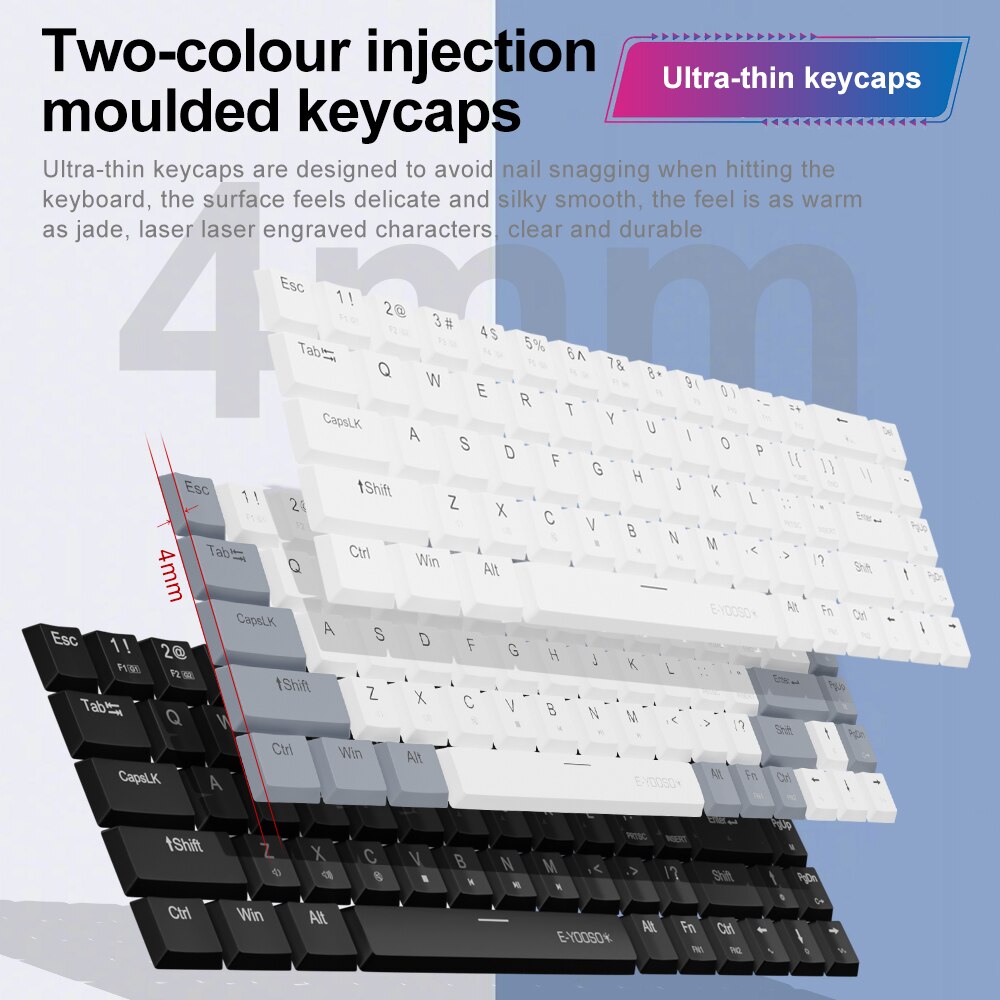 E-YOOSO A68 RGB Mini Slim USB  - Gaming Keyboard Mobile recensione e prezzo
