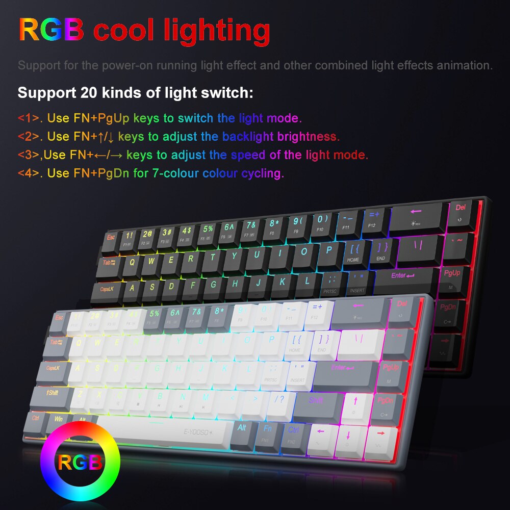 E-YOOSO A68 RGB Mini Slim USB  - Gaming Keyboard Mobile recensione e prezzo