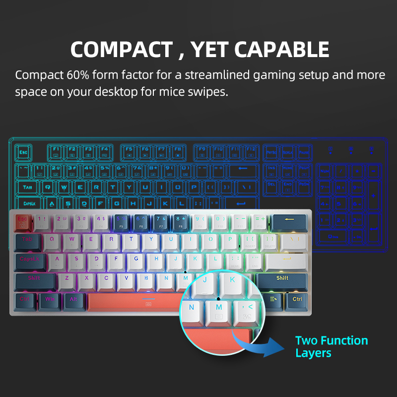 K500-B61 Machenike Mini Keybao - Gaming Keyboard Hot Swappable recensione e prezzo