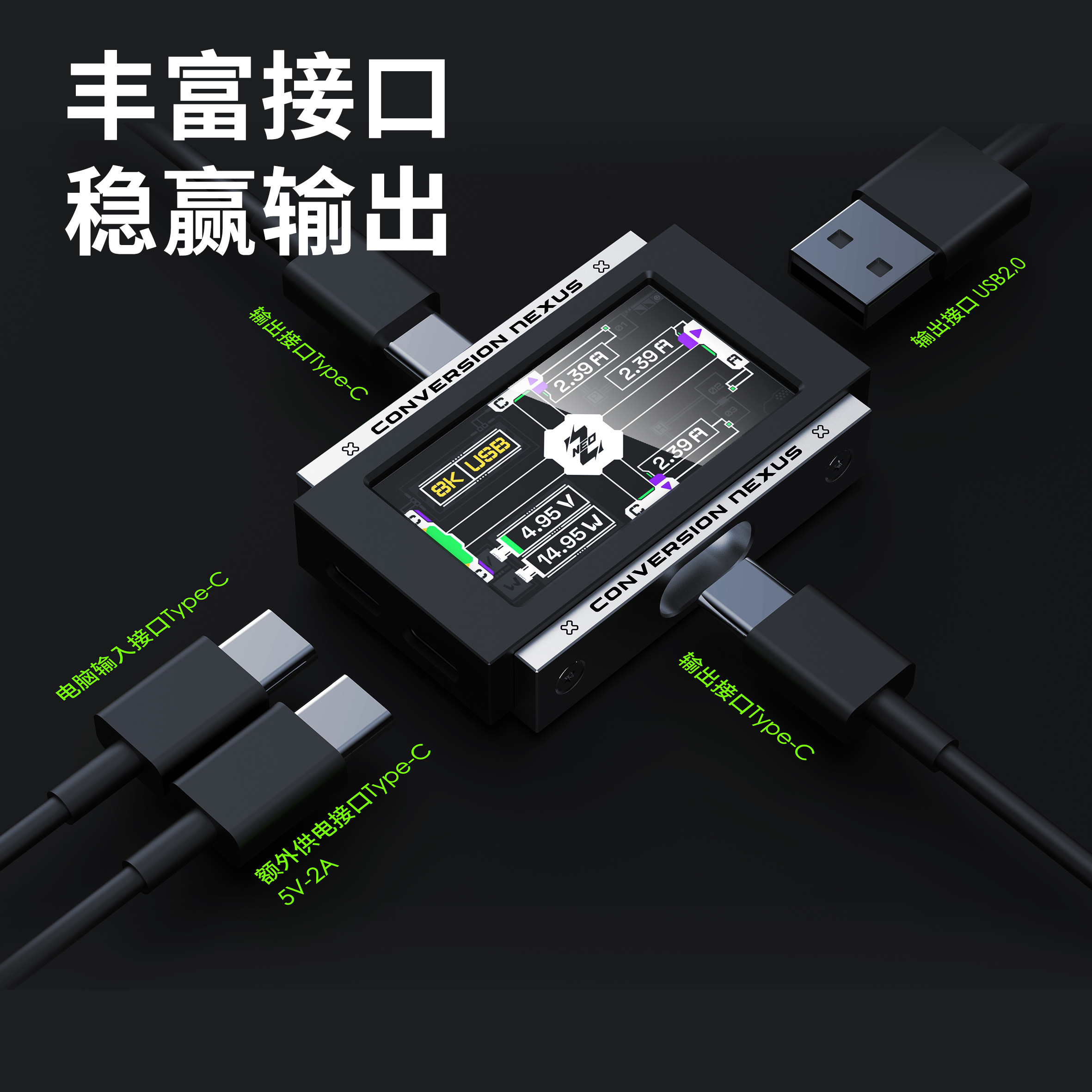 Hub USB da Gaming 2-in-3-out c - Gaming Keyboard Splitter recensione e prezzo