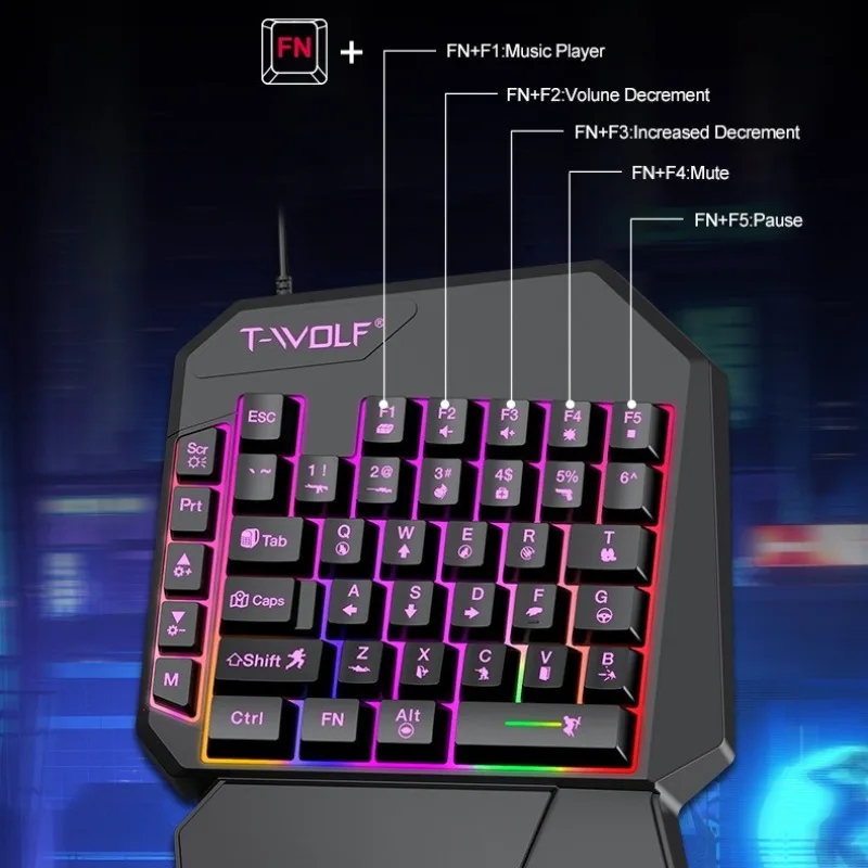 Set 5 in 1 con 35 tasti, mini  - Gaming Keyboard 1 Hand recensione e prezzo