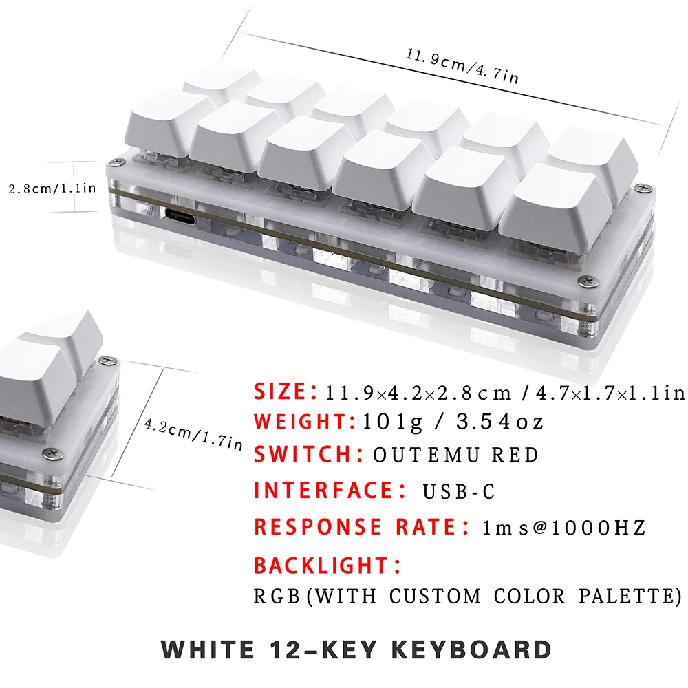 12 tasti Mini gioco Tastiera d - Gaming Keyboard 1 Hand recensione e prezzo
