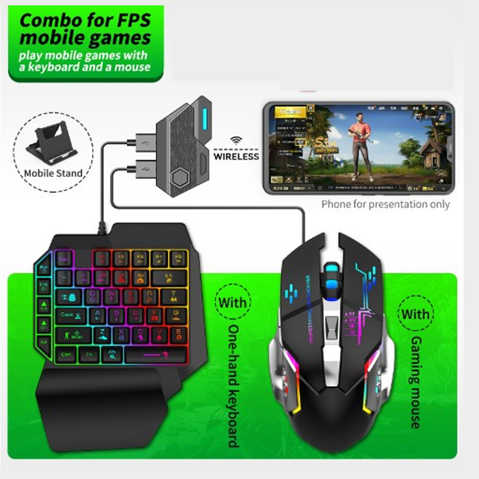 Pacchetto combinato per giochi - Gaming Keyboard Bluetooth recensione e prezzo