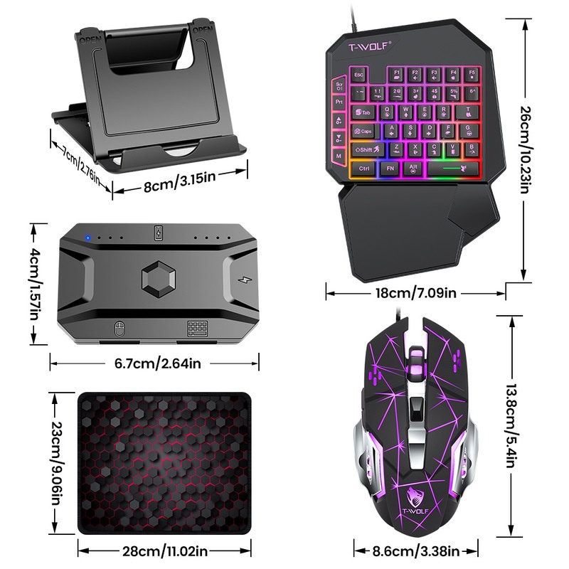 T-Wolf Tf950 5 in 1 Set Tastie - Gaming Keyboard 1 Hand recensione e prezzo