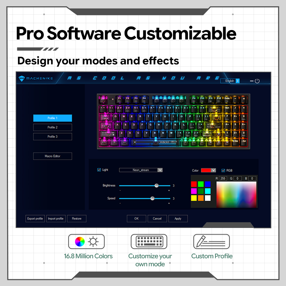 Tastiera Meccanica Cablata Mac - Keyboard Gaming Transparent recensione e prezzo